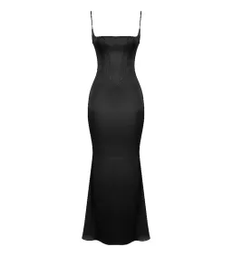 House of CB Olivette Satin Corset Maxi Dress Black Size AU 10 for rent on The Volte - image 5