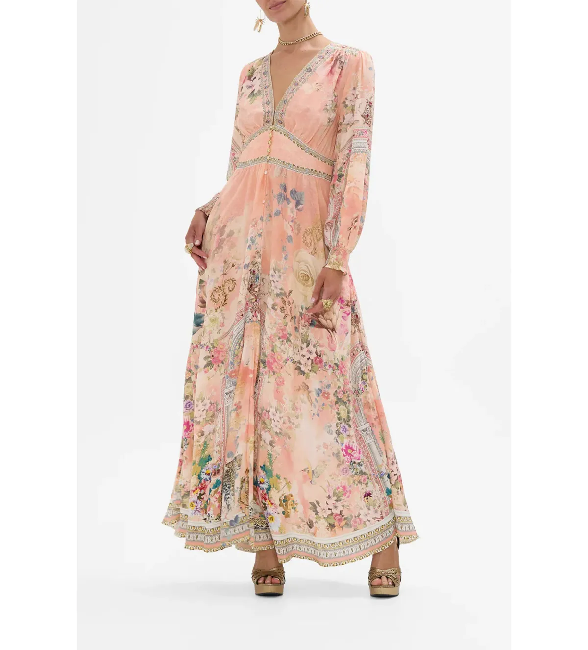 Camilla Jewellery Palace Dress Print Size AU 10 - Image 1