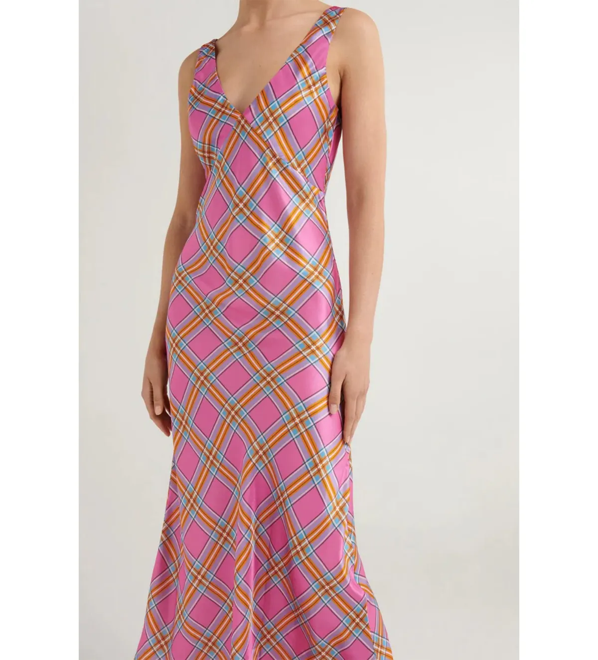 Steele Eadie Dress Pink Check Size AU 10 - Image 5