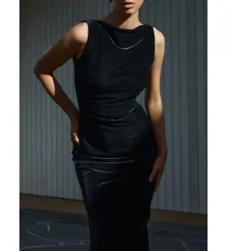 Effie Kats Verona Gown Black Velvet Size AU 6 for rent on The Volte - image 2