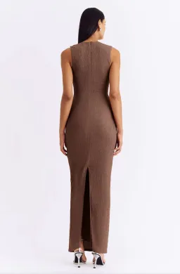 Suboo Jacqui Scoop Neck Maxi Dress in Mocha Size XS / AU 6 for rent on The Volte - image 3