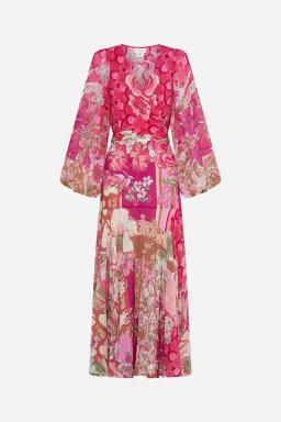 Camilla Wrap Tie Dress with Blouson Sleeve A Girl Named Florence Size M / AU 12 for rent on The Volte - image 3