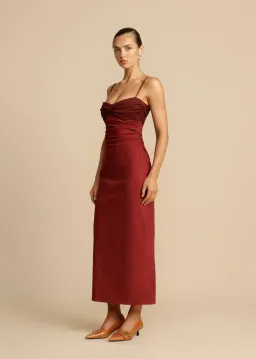 Arcina Ori Kinsley Dress Wine Size M / AU 10 for rent on The Volte - image 4