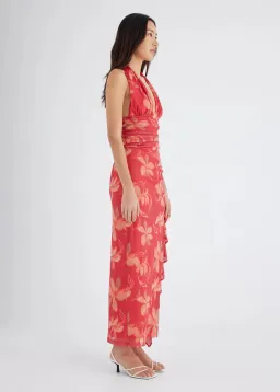 Benni Penelope Halter Maxi Dress Hibiscus Floral Size 10 for rent on The Volte - image 2