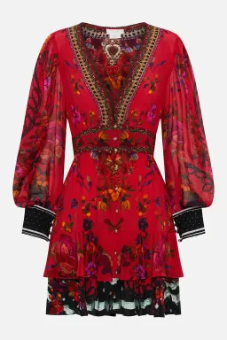 Camilla Button Front Frill Mini Dress View From The Veil Size S / AU 10 for rent on The Volte - image 3