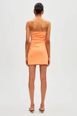 Misha Alston Crepe Mini Dress Tangerine Size 10 for rent on The Volte - image 3