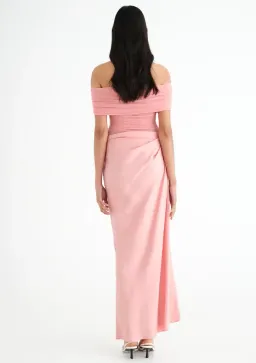 BENNI Nico Off Shoulder Maxi Dress Pink Size 6 for rent on The Volte - image 3