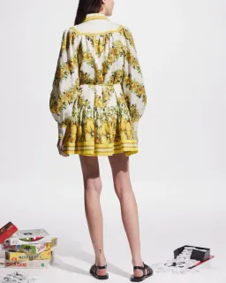 Alemais Gisela Mini Shirt Dress Floral Size 16  for rent on The Volte - image 3
