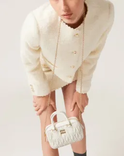 Miu Miu Arcadie Matelassé nappa leather mini-bag for rent on The Volte - image 2