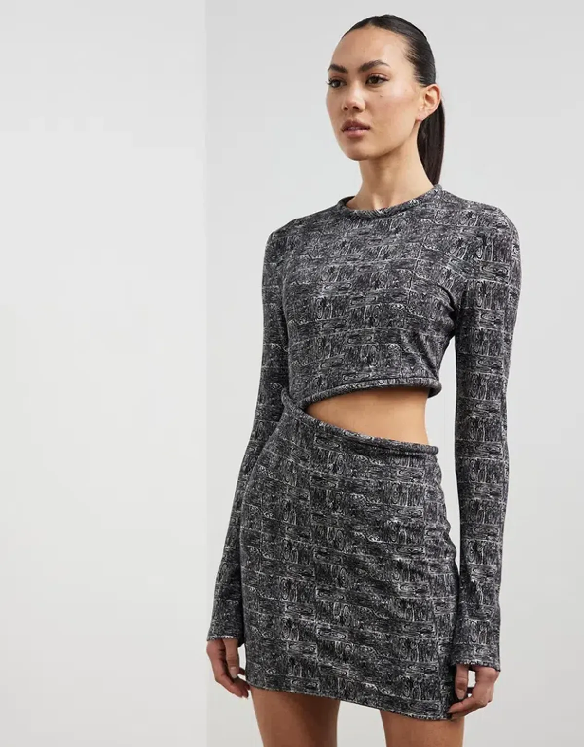 Camilla And Marc Cyrus Long Sleeve Mini Dress Grey Size 10  - Image 2