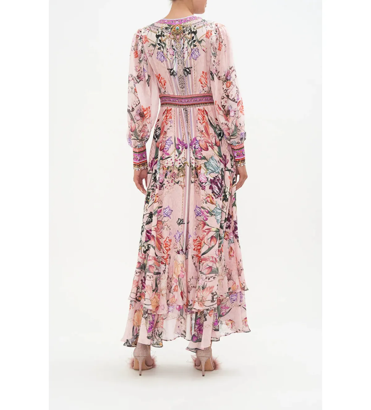 Camilla Long Button Front Dress Mad As A Snake Pink Size S / AU 10 - Image 4