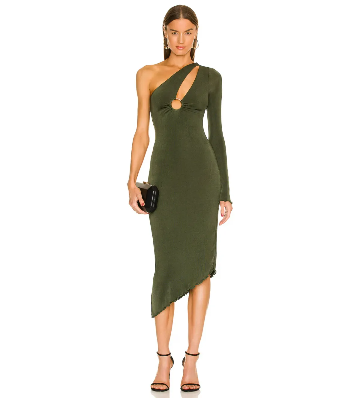 Lovers + Friends Sienne Midi Dress Green Size AU 10 - Image 1