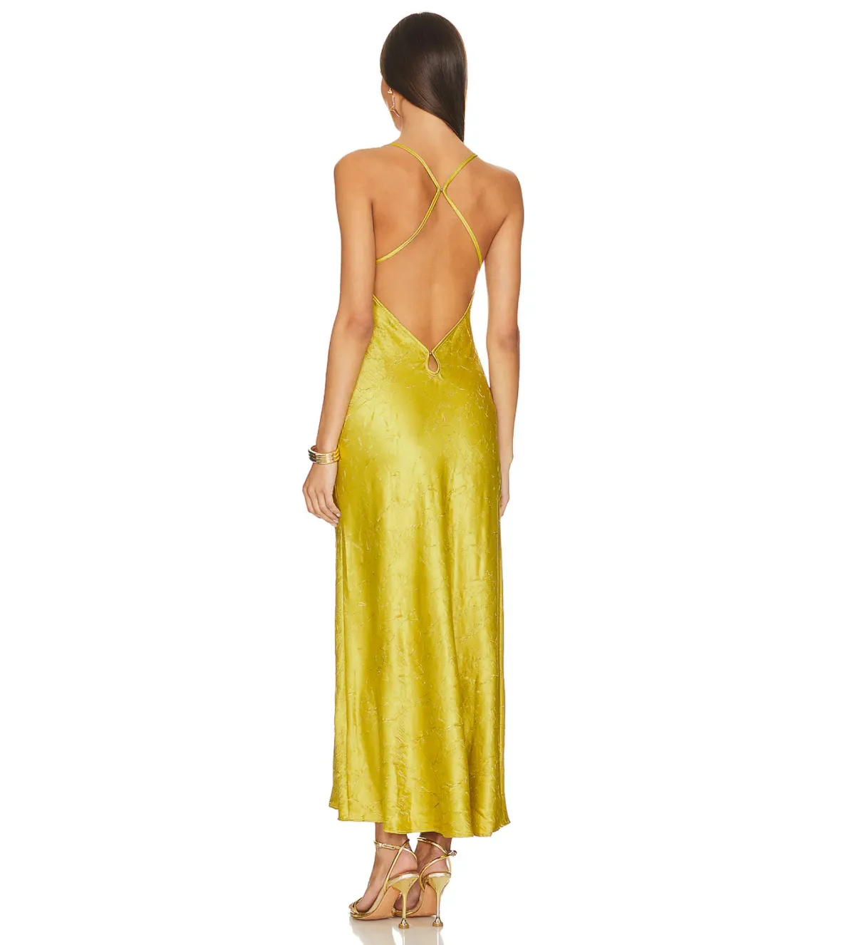 Bec & Bridge Carolina Maxi Dress Olive Oil Size AU 8 - Image 3