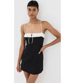 Reformation Sadie Knit Dress Black/White Size AU 10  for rent on The Volte - image 2