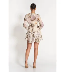 Sofia The Label Arabella Wrap Frill Dress Flora Print Size AU 8 for rent on The Volte - image 3