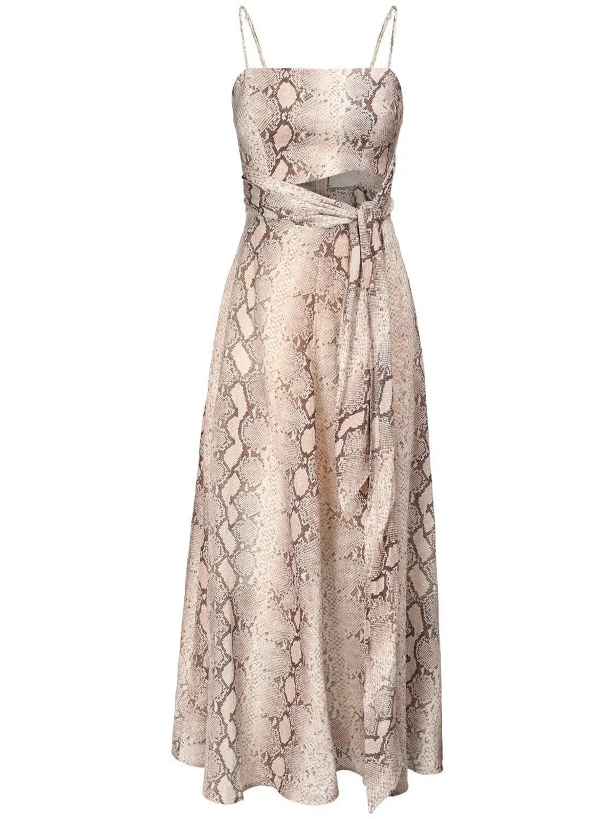 Zimmermann Bellitude Python Cut Out Midi Dress Animal Print Size 1 / AU 10 - Image 4