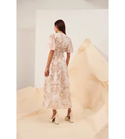 Kate Ford Arcadia Ruched Front Dress in Daphne Size 0 / AU 6 for rent on The Volte - image 3