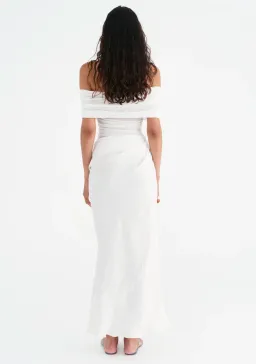 Benni Nico Off Shoulder Maxi Dress in White Size 8 for rent on The Volte - image 2
