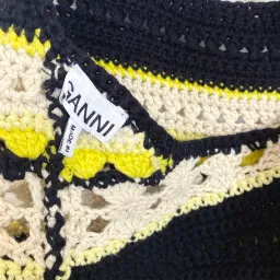 Ganni Striped Crochet Knit Slip Mini Dress Multi Size S / AU 8 for rent on The Volte - image 15