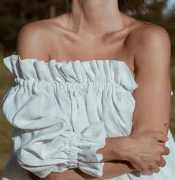 Shop Louee Thea One Shoulder Mini Dress White One Size for rent on The Volte - image 2