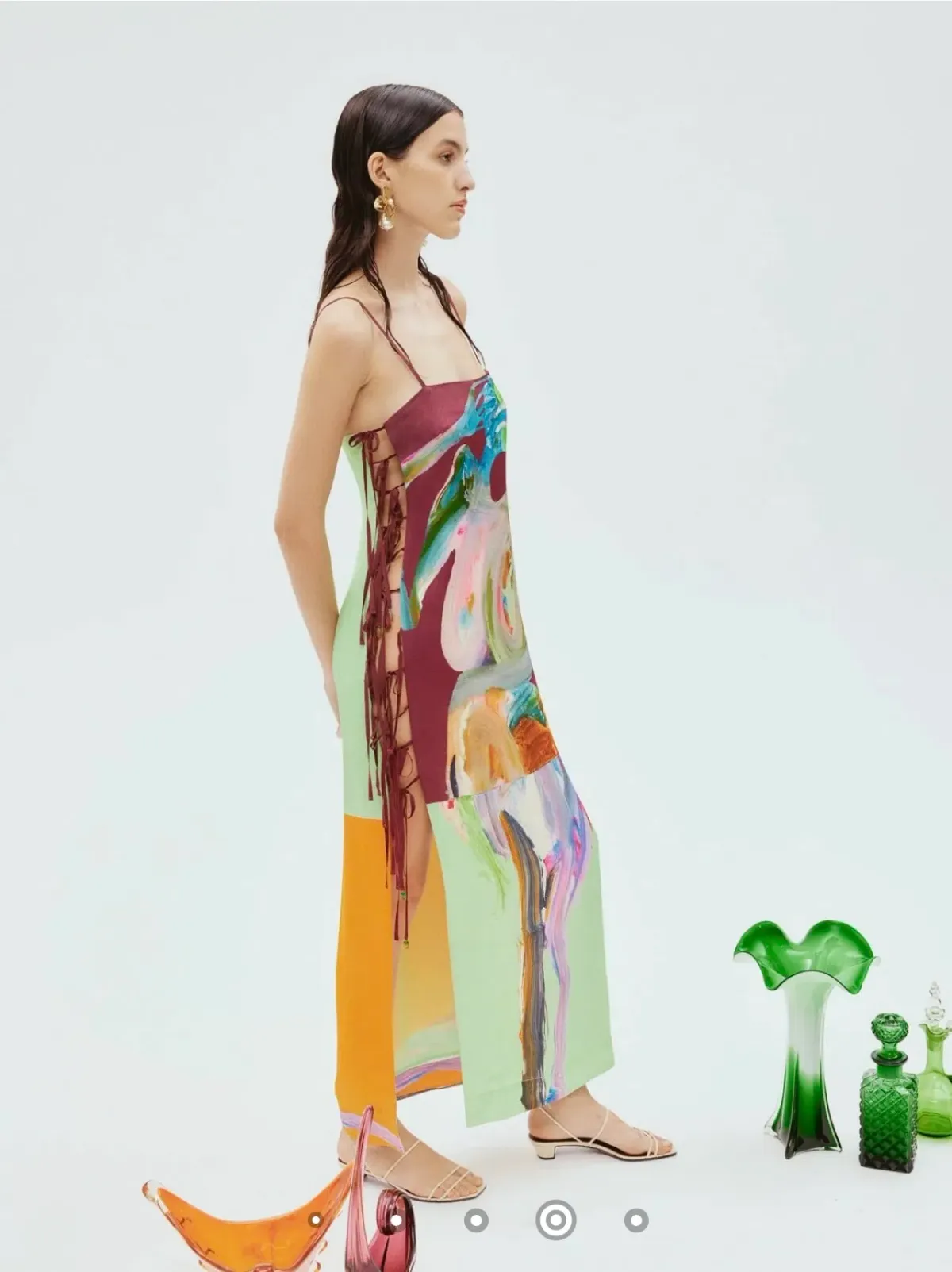 Alemais Jedda Side Tie Maxi Dress Multi Size 6  - Image 2