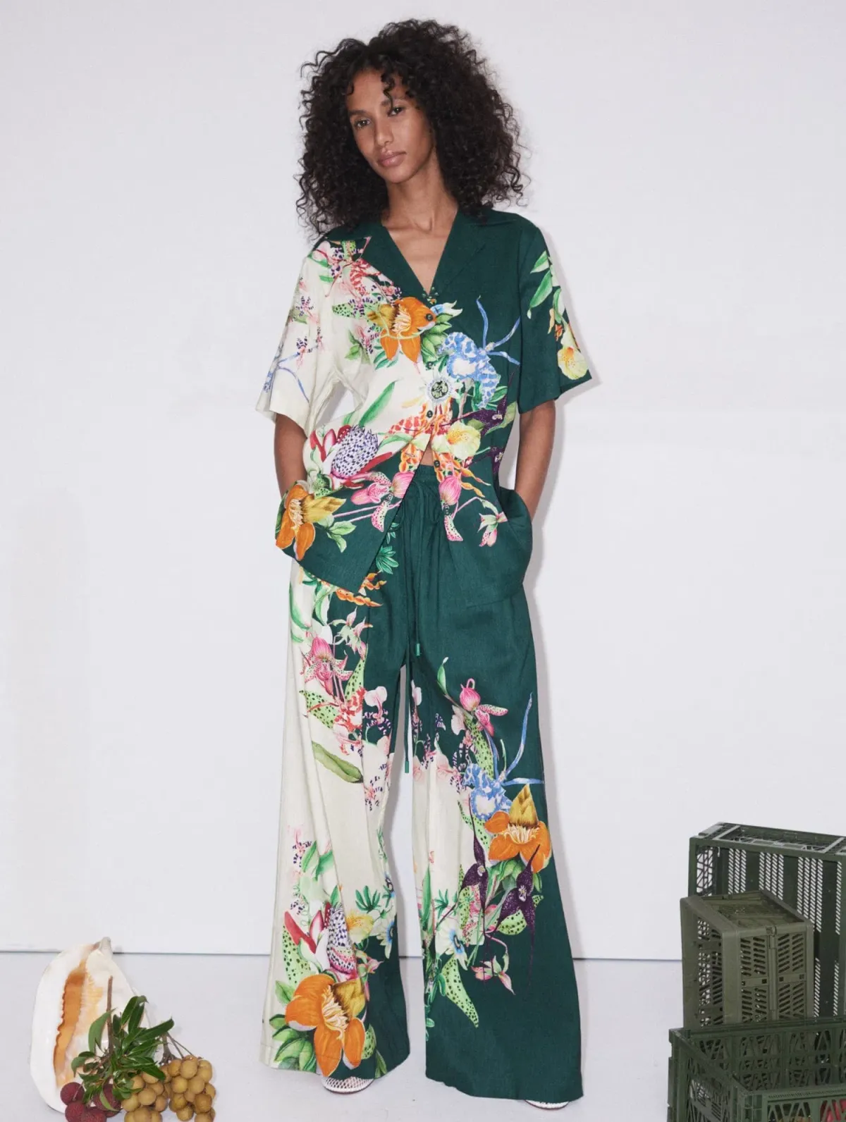 Alemais Aggie Shirt and Pants Set Floral Size 6 - Image 1