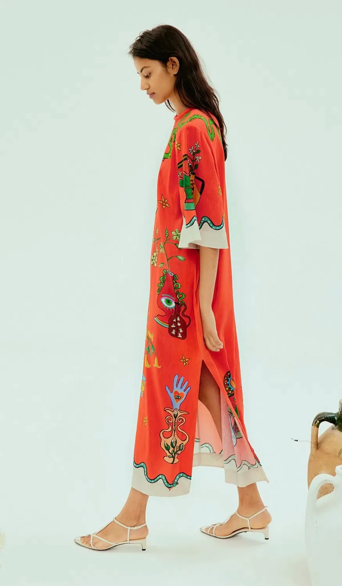 Alemais Rose Midi Tee Dress Print Size 10 - Image 2