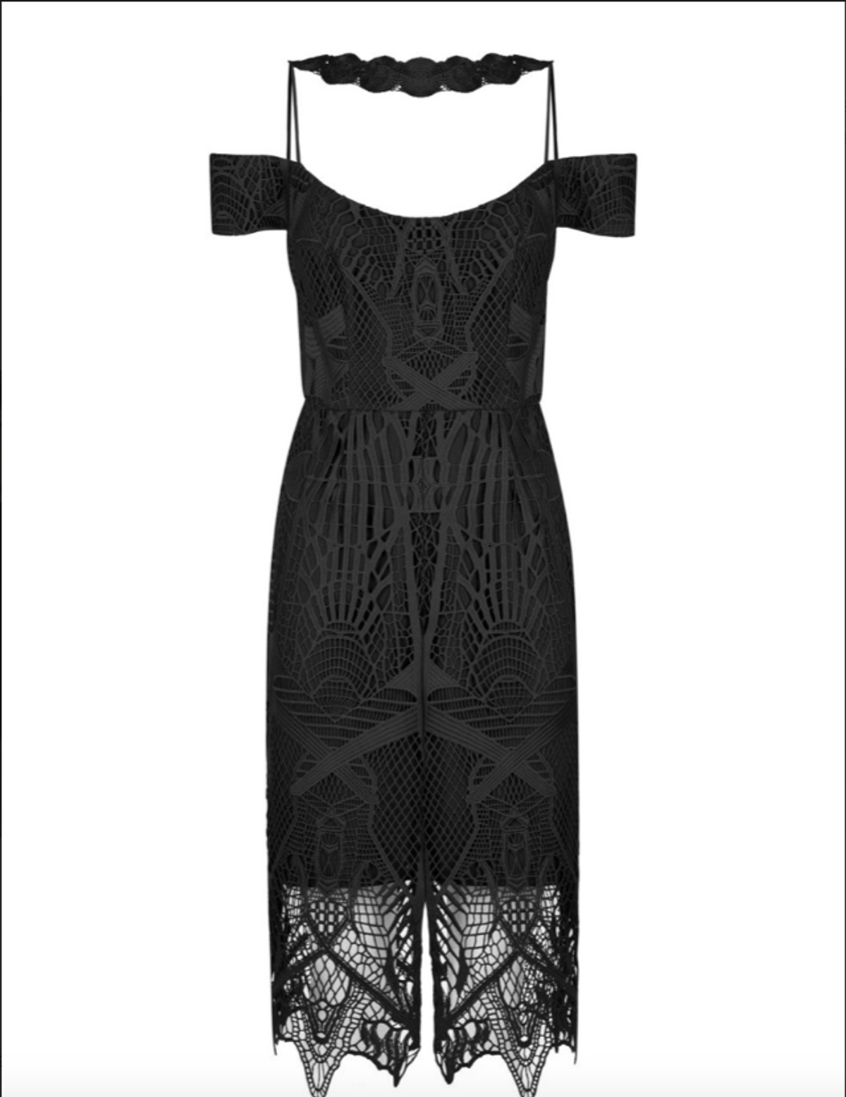 White Suede Pretty woman lace dress size 8 - Image 2