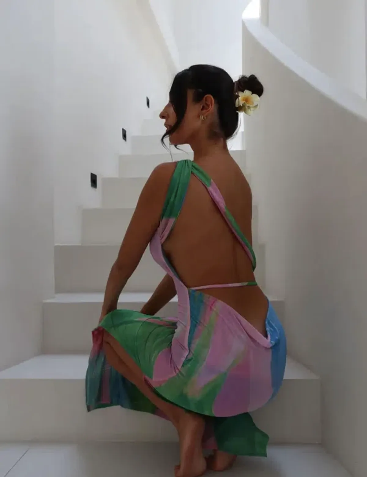 She Is OLLA Luelle Midi Dress Multi Size 8  - Image 2