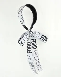 Miss Ford Millinery Black and White Headpiece for rent on The Volte - image 1