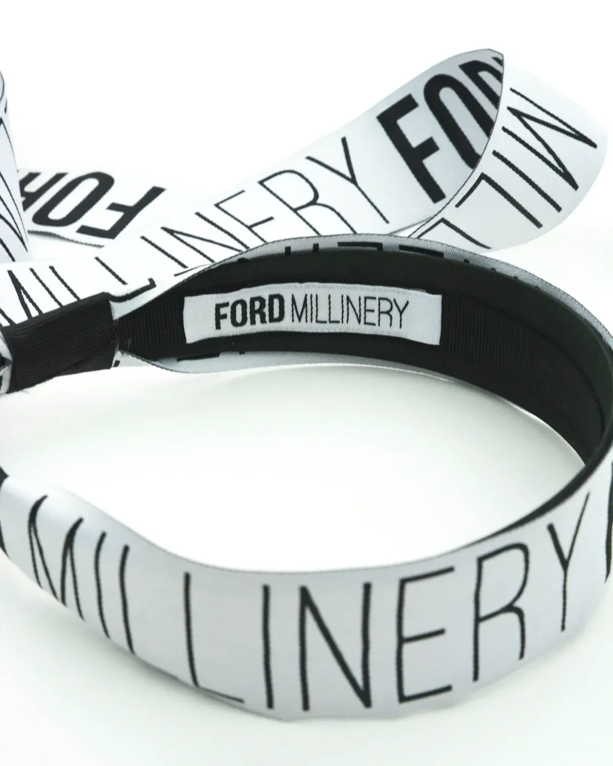 Miss Ford Millinery Black and White Headpiece - Image 2