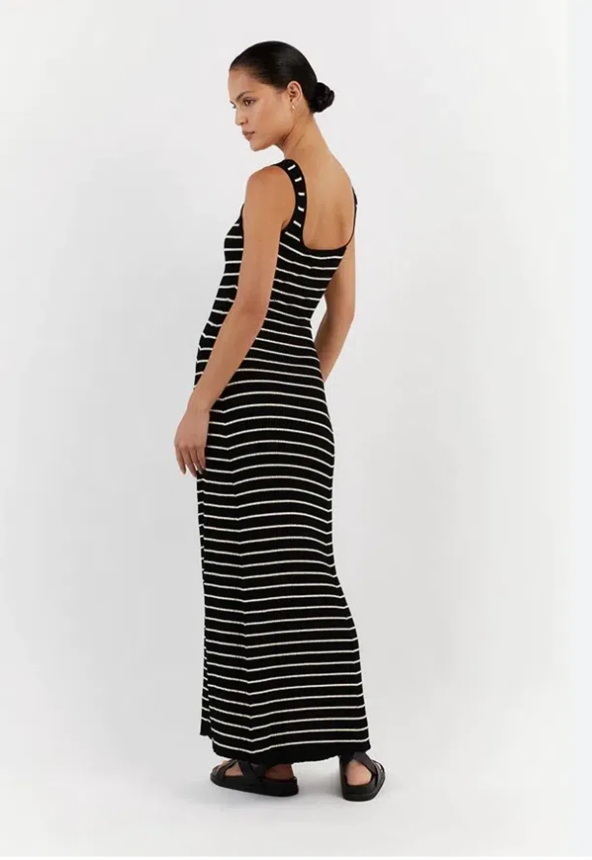 Dissh Billie Black Stripe Midi Dress - Image 3