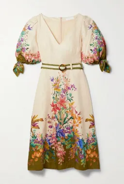 Zimmermann Tropicana Belted Floral-Print Linen Dress for rent on The Volte - image 5