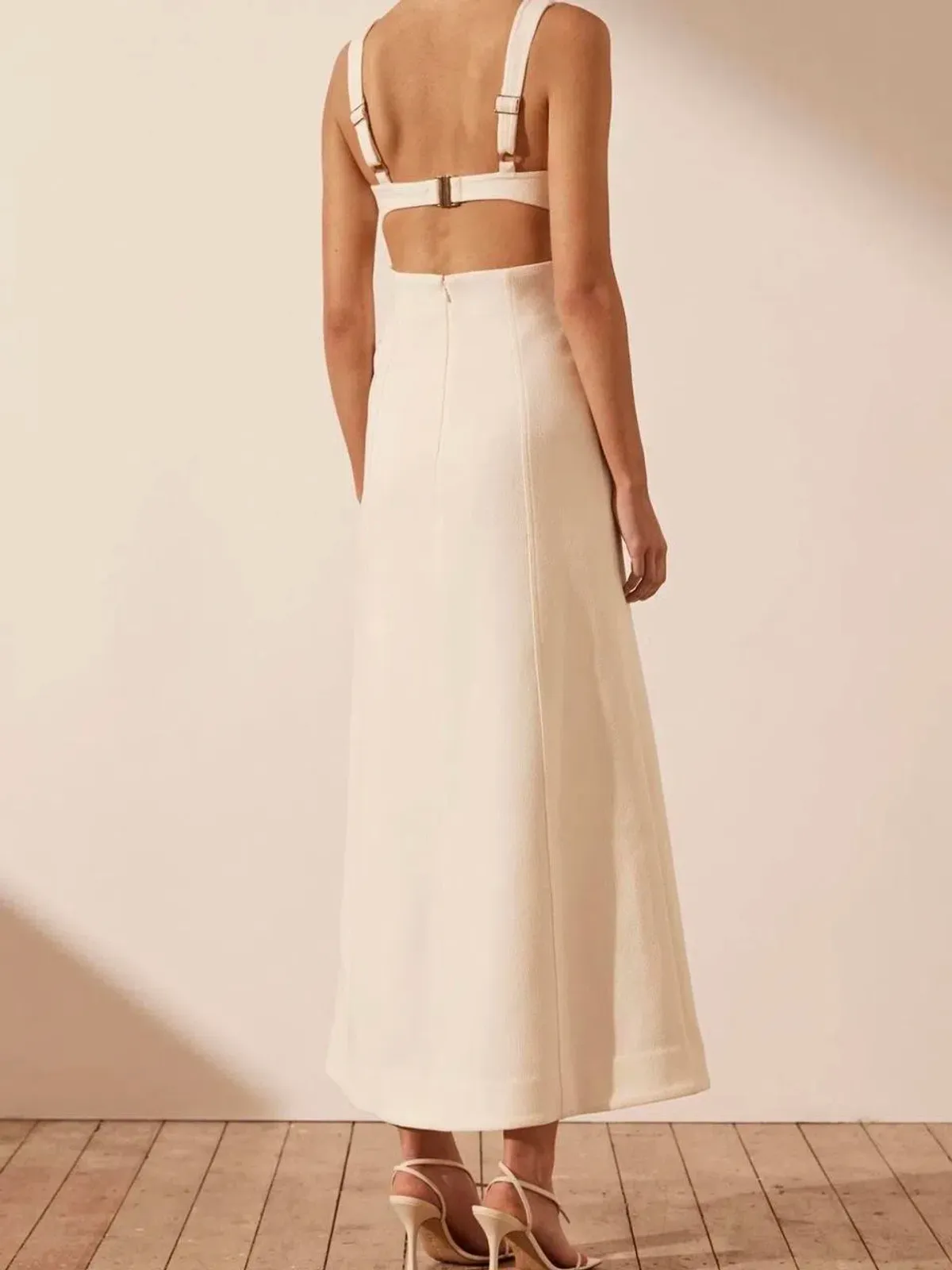 Shona Joy Amura Bustier Midi Dress, Size 12. - Image 3