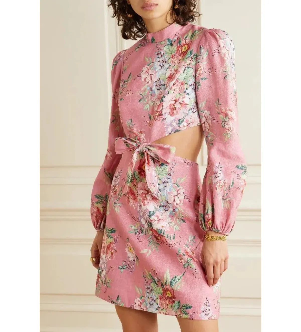 Zimmermann The Bellitude Bow Front Dress Pink Size 2/Au 12  - Image 2