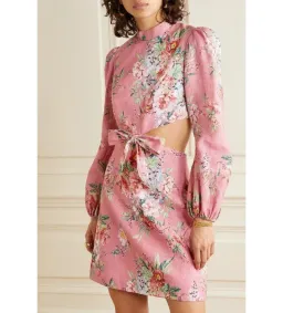 Zimmermann The Bellitude Bow Front Dress Pink Size 2/Au 12  for rent on The Volte - image 2