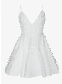 Alex Perry Reese Mini Dress  White Size 6 for rent on The Volte - image 1