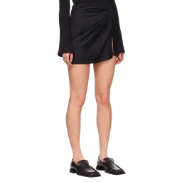 Anna Quan Emelia Ruched Mini Skirt Black Size 12  for rent on The Volte - image 5