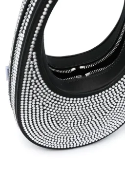 Coperni Crystal Embellished Mini Swipe Bag Black for rent on The Volte - image 4
