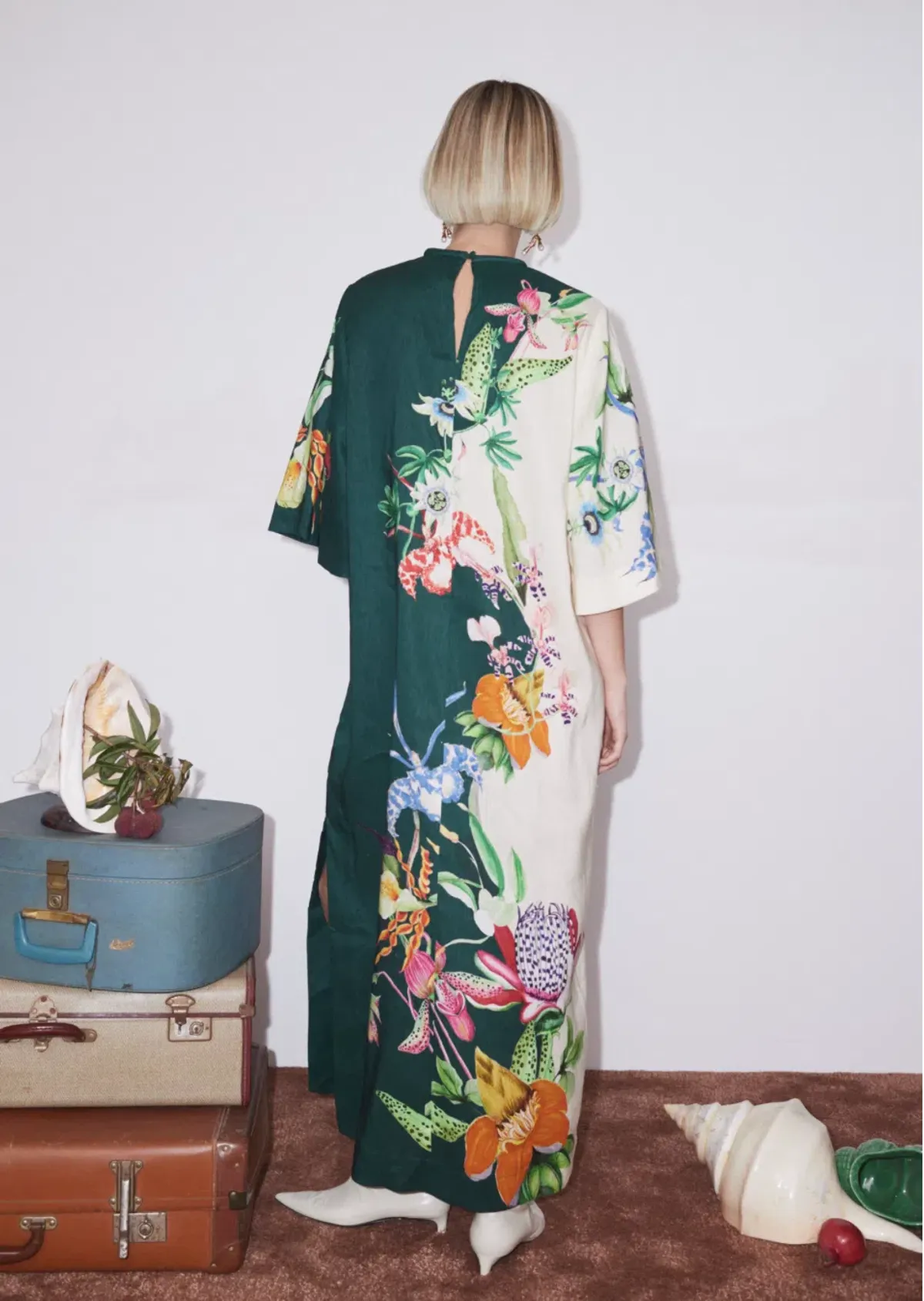 Alemais Aggie Midi Dress Multi Floral Size AU 16 - Image 2