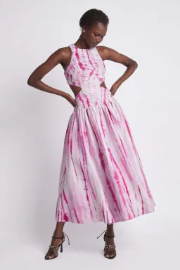 Aje Introspect Ripple Cut Out Maxi Dress Ripple Tie Dye Size 4 for rent on The Volte - image 2