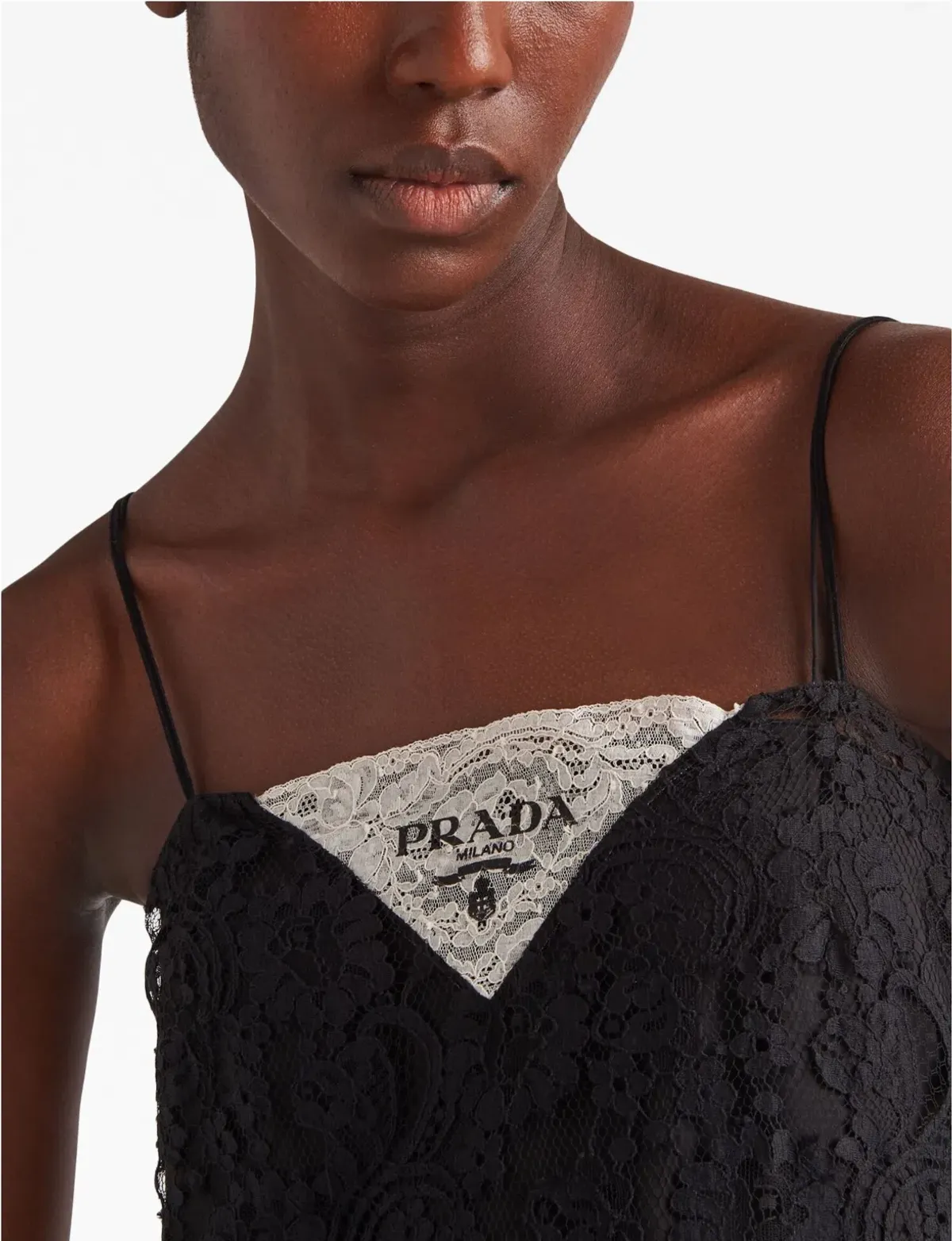 Prada Lace Midi Dress Black Size 36 / AU 4 - Image 2