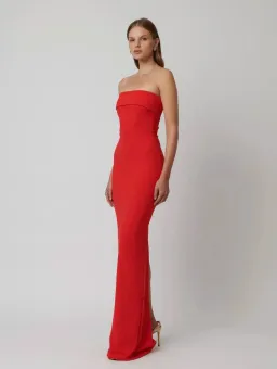 Effie Kats Monroe Gown Cherry Red Size XS / AU 6 for rent on The Volte - image 2