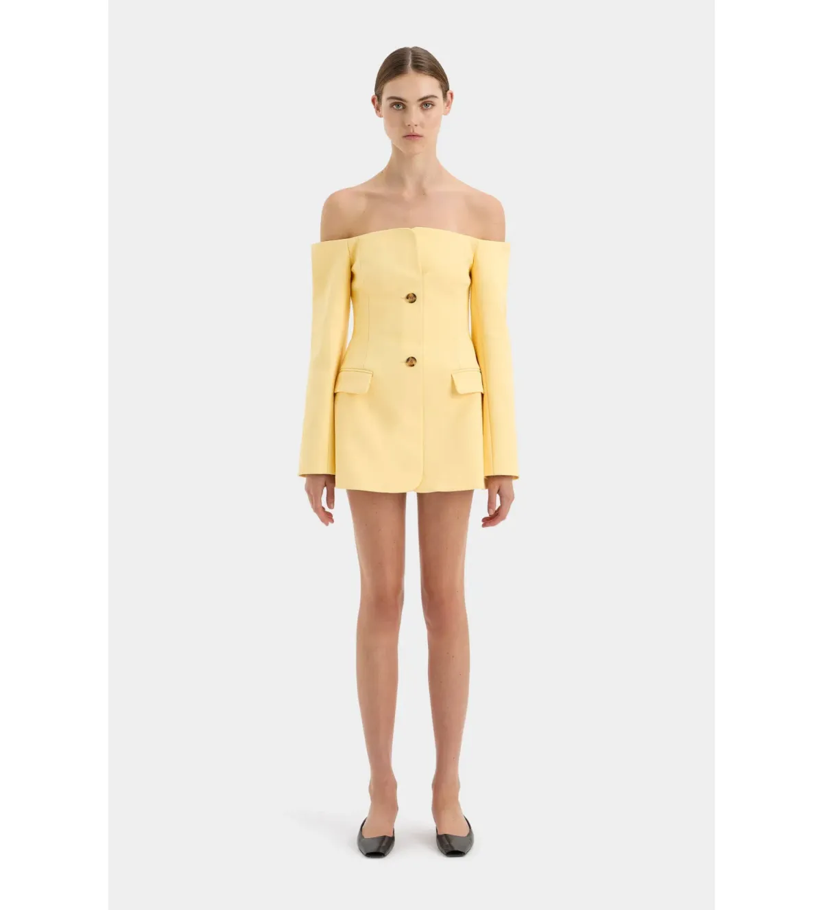 Sir the Label Sandrine Dress in Limone Yellow Size AU 12 - Image 1