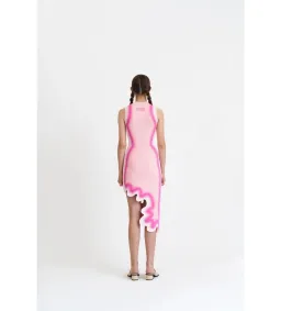 PH5 Brooklyn Wavy Asymmetric Midi Dress in Chiffon Pink Size M / AU 12 for rent on The Volte - image 3
