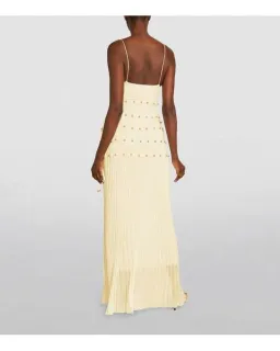 Christopher Esber Reminiscence Beaded Maxi Dress in Butter Size M / AU 10 for rent on The Volte - image 3