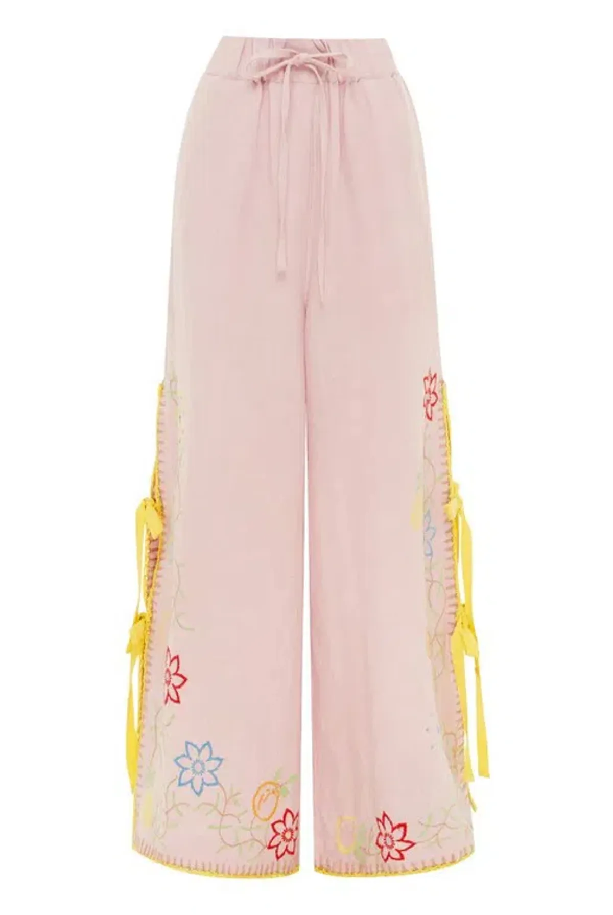 Alémais Olivia Embroidered Pant and Top Pink Size AU 16 - Image 7