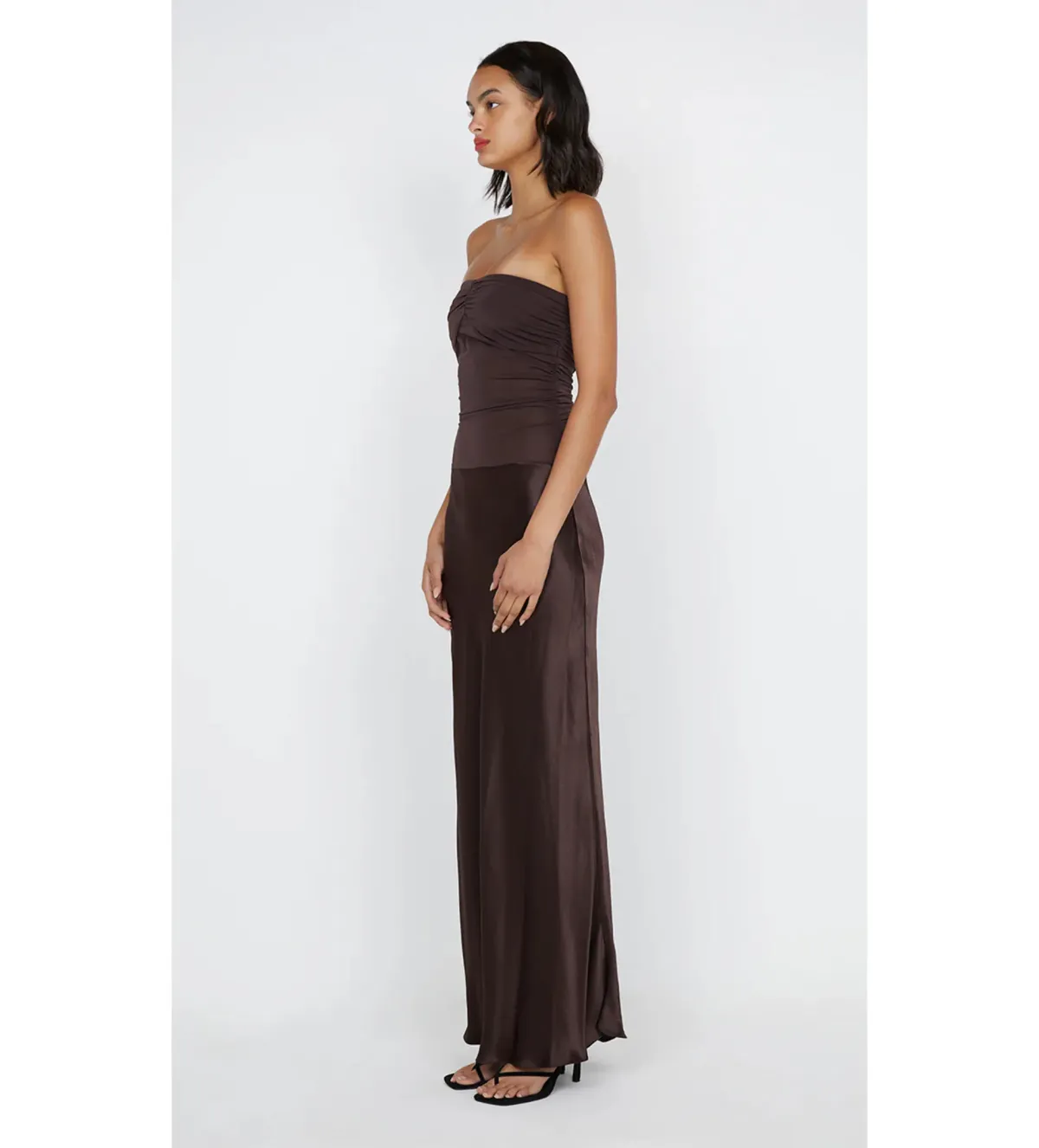 Bec & Bridge Dua Strapless Dress Dark Chocolate Size AU 6 - Image 2