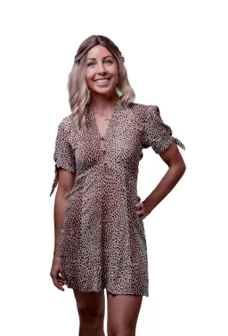 Auguste The Label Auguste The Label Nala Cole Mini Dress Leopard Print Size AU 6  for rent on The Volte - image 1