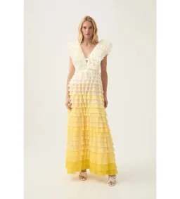 Aje Reflection Ombre Gown in Ivory/Acacia Yellow Size AU 16 for rent on The Volte - image 2